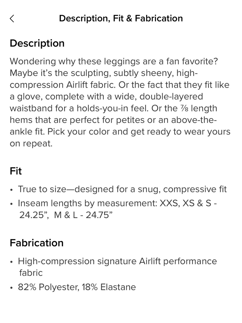 ALO Yoga 7/8 High-Waist Airlift Legging - Espresso size small - Picture 6 of 7